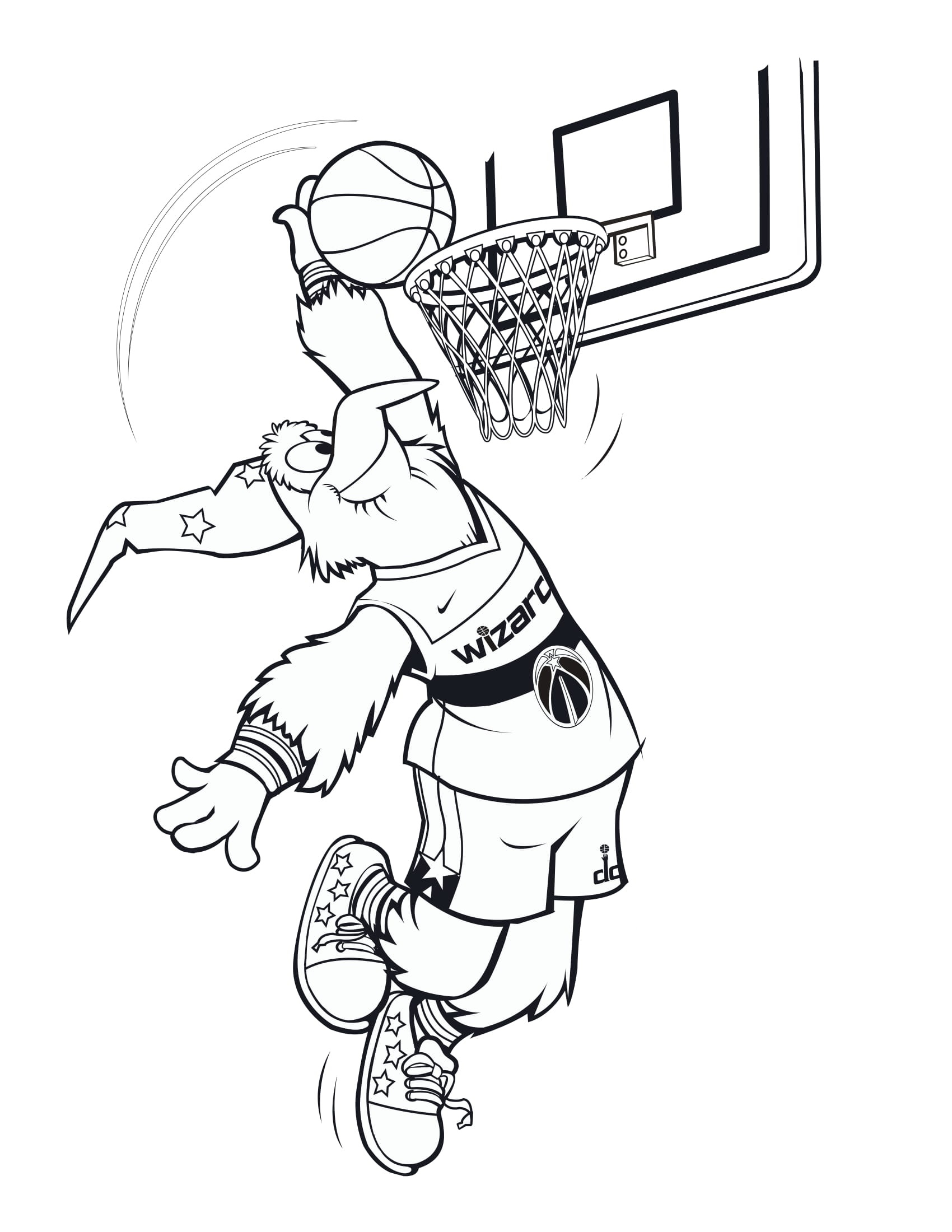 printable washington wizards coloring pages