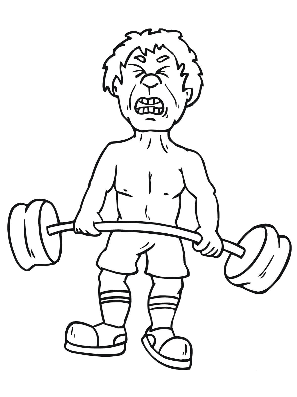 printable weightlifting coloring pages
