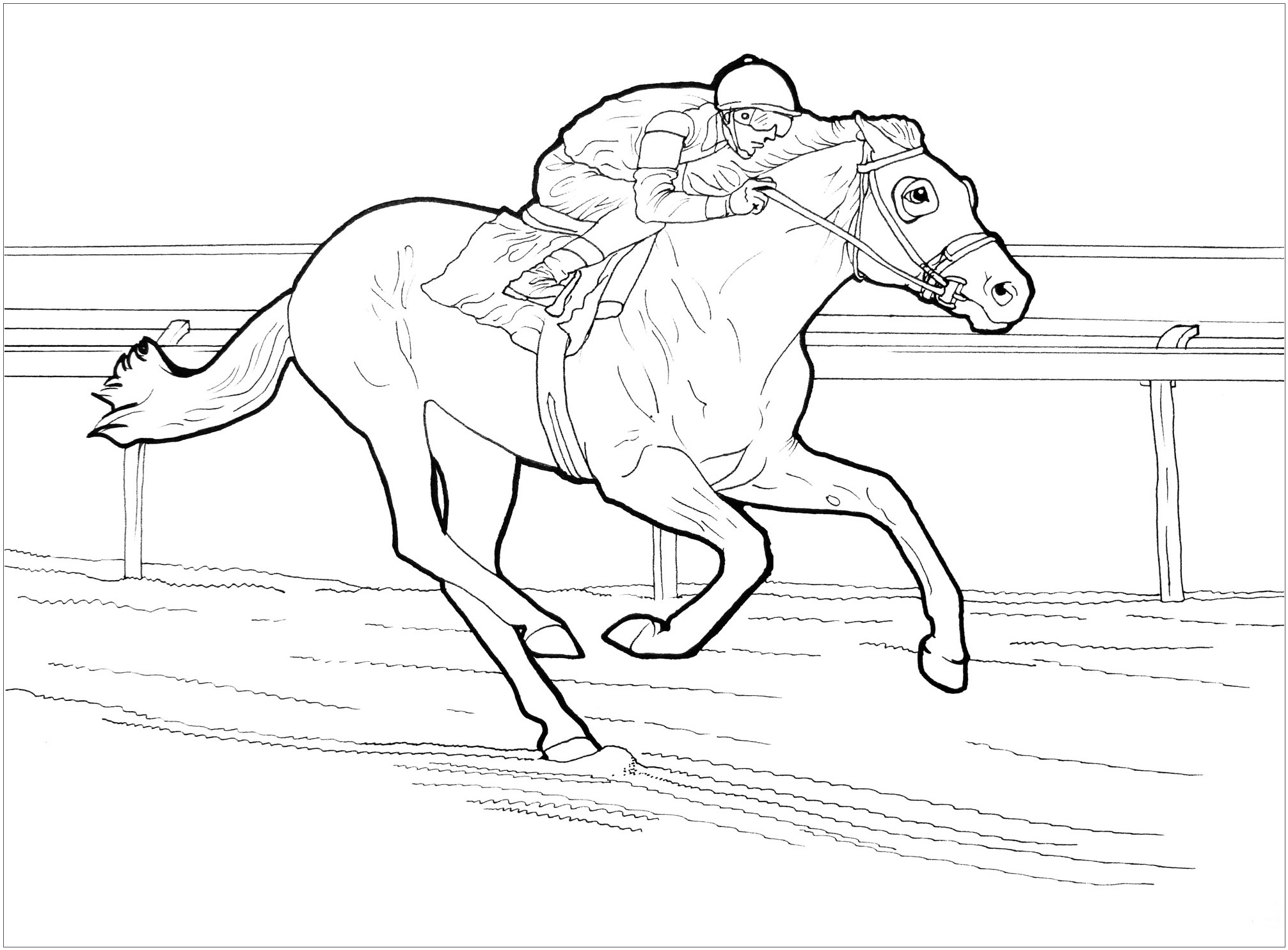 race horse coloring pages printable