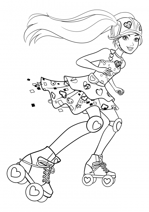 roller skate coloring pages free