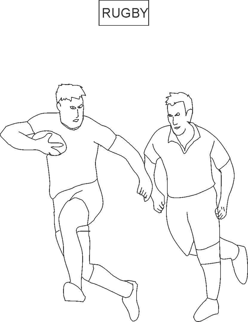 rugby coloring pages