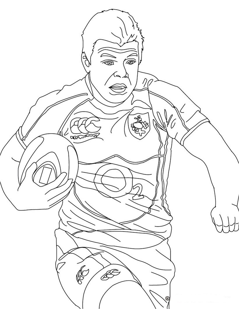rugby player coloring pages
