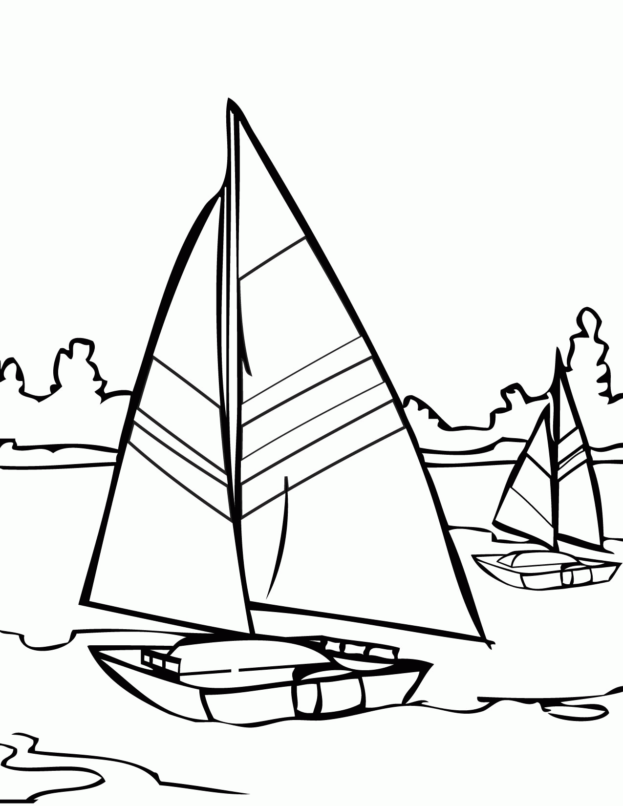 sailing coloring pages free