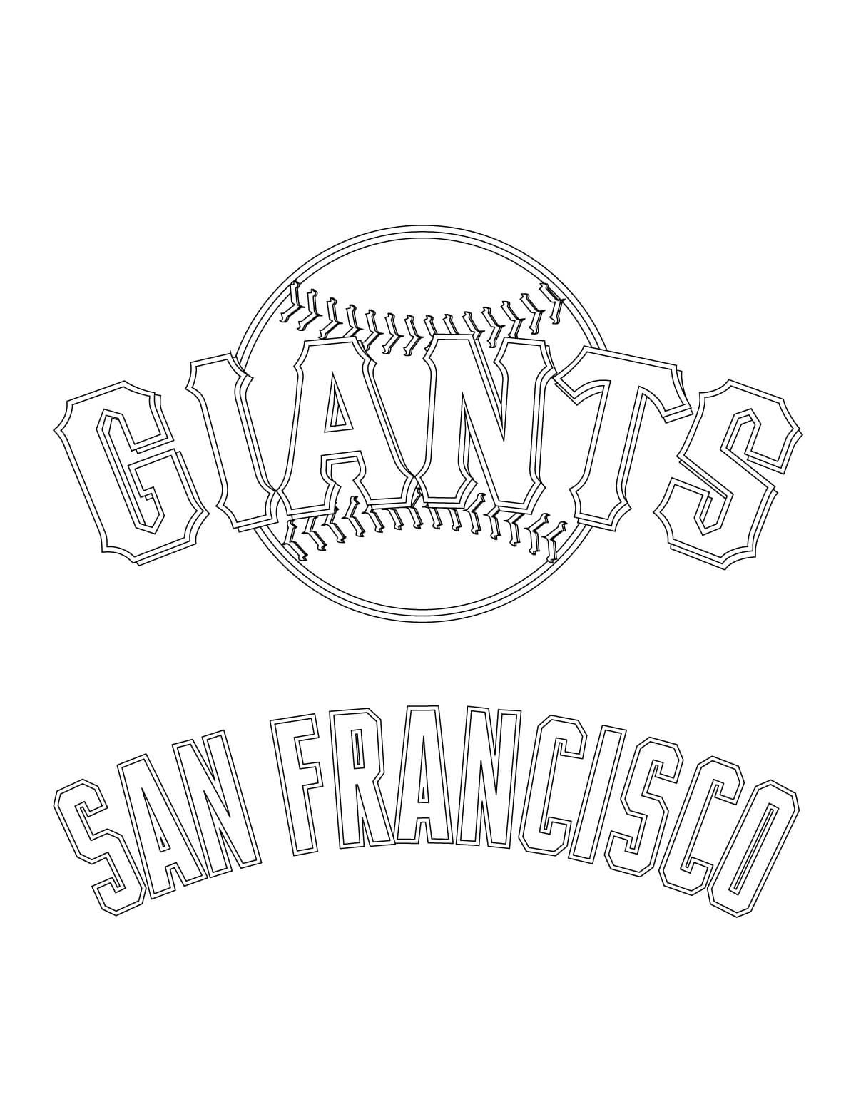 san francisco giants coloring pages