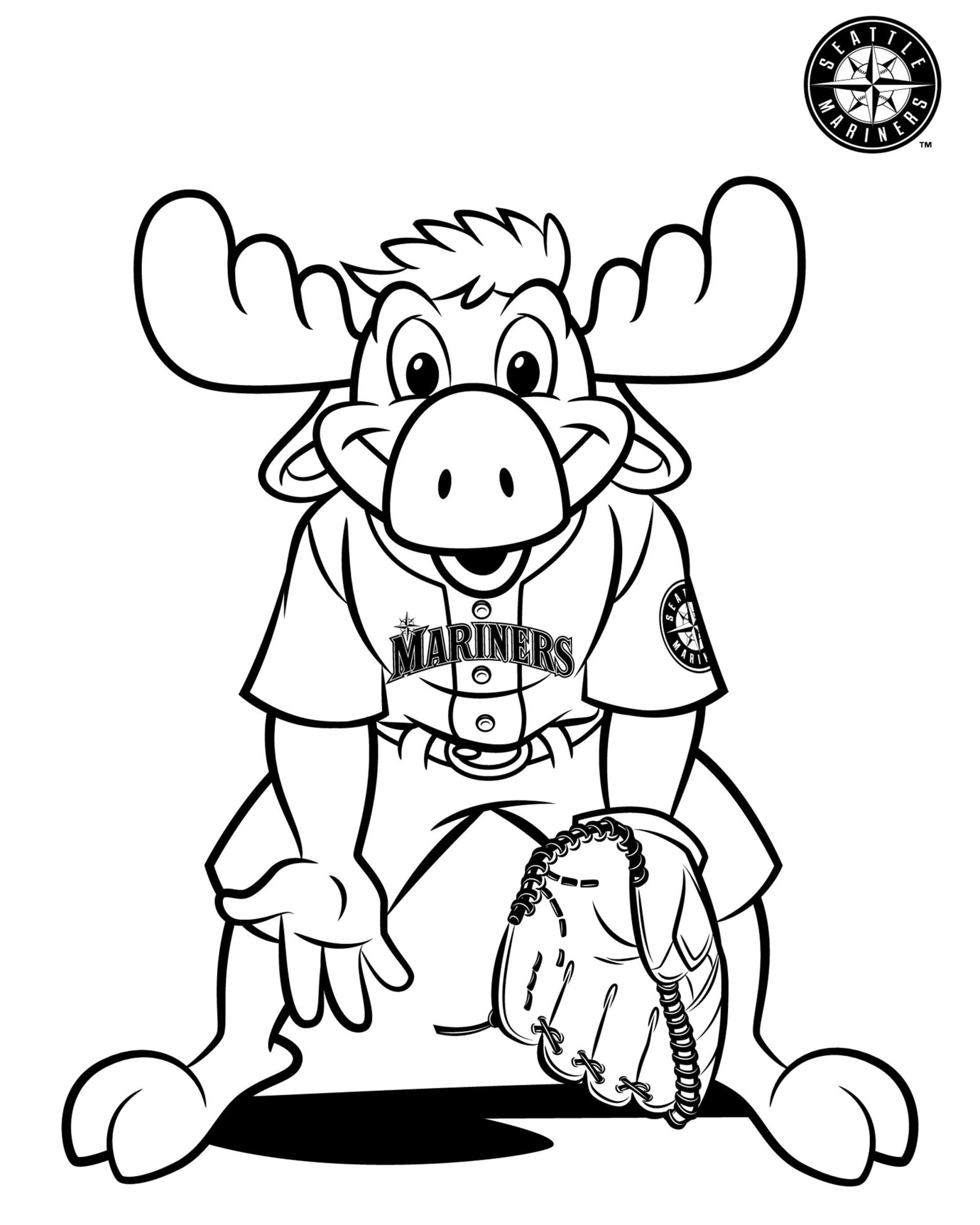 seattle mariners mascot coloring pages