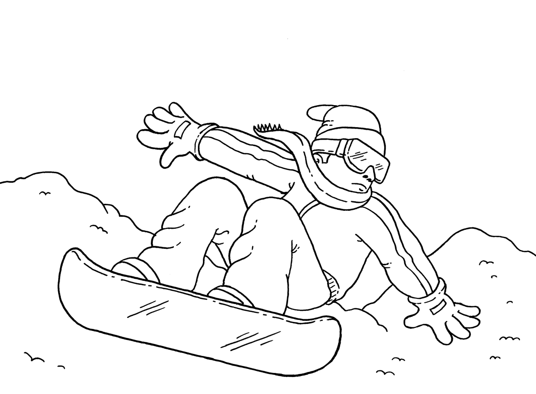 snowboarding coloring pages
