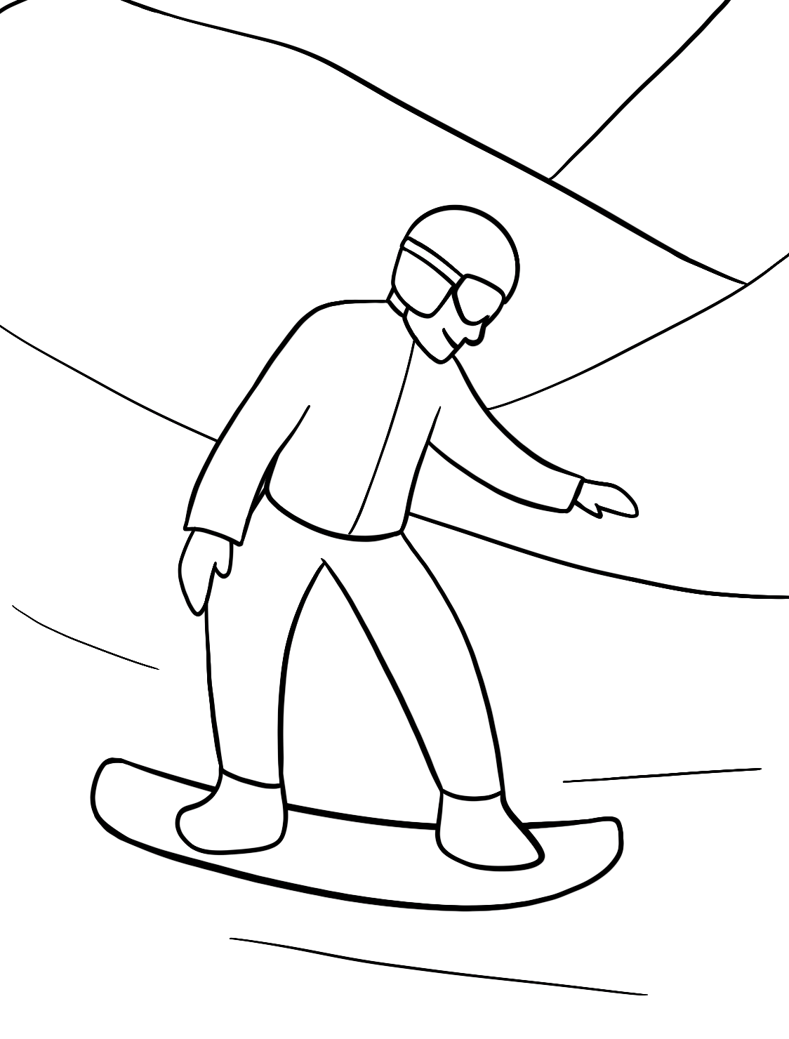 snowboarding printable coloring pages