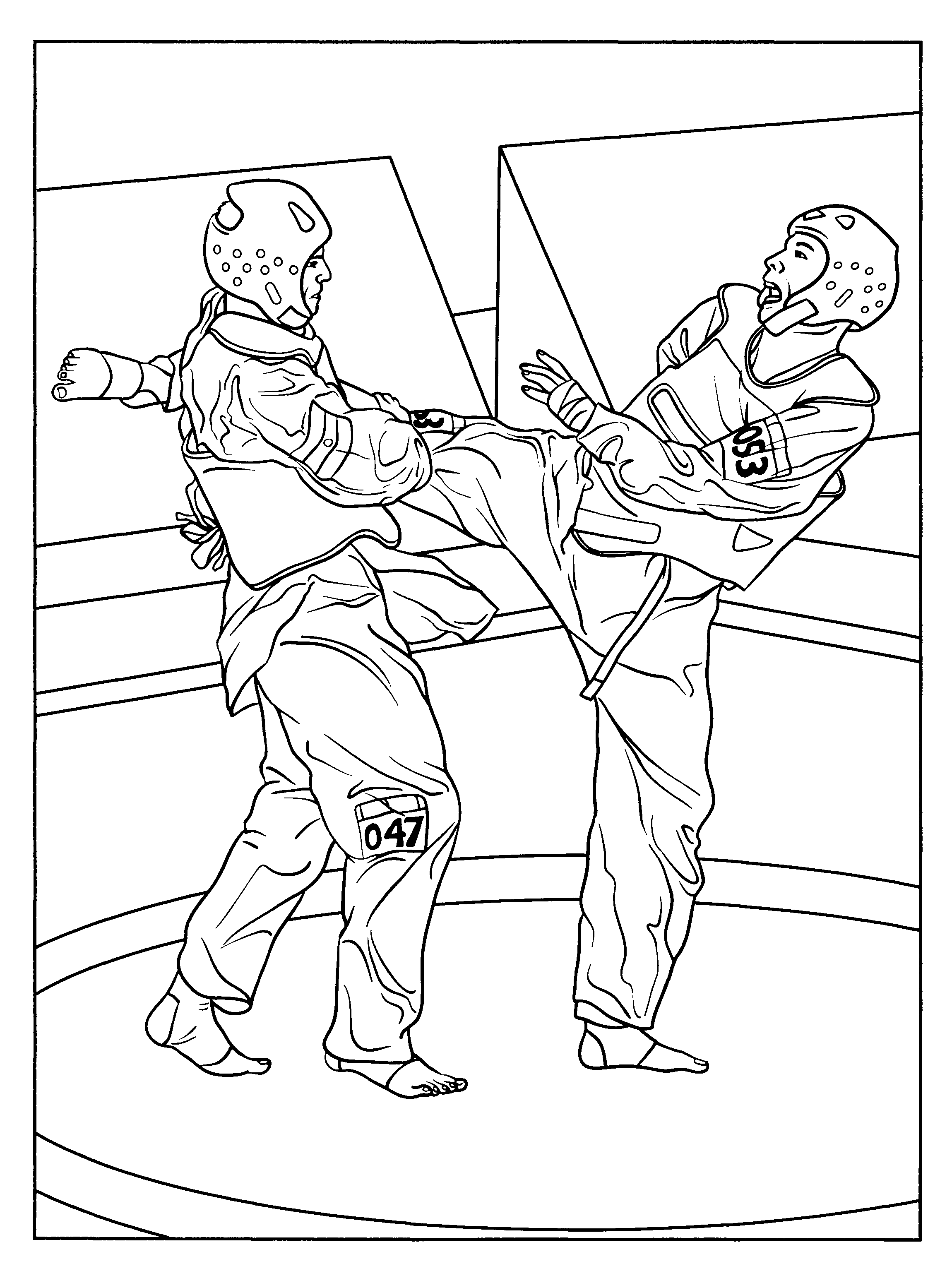 taekwondo coloring pages