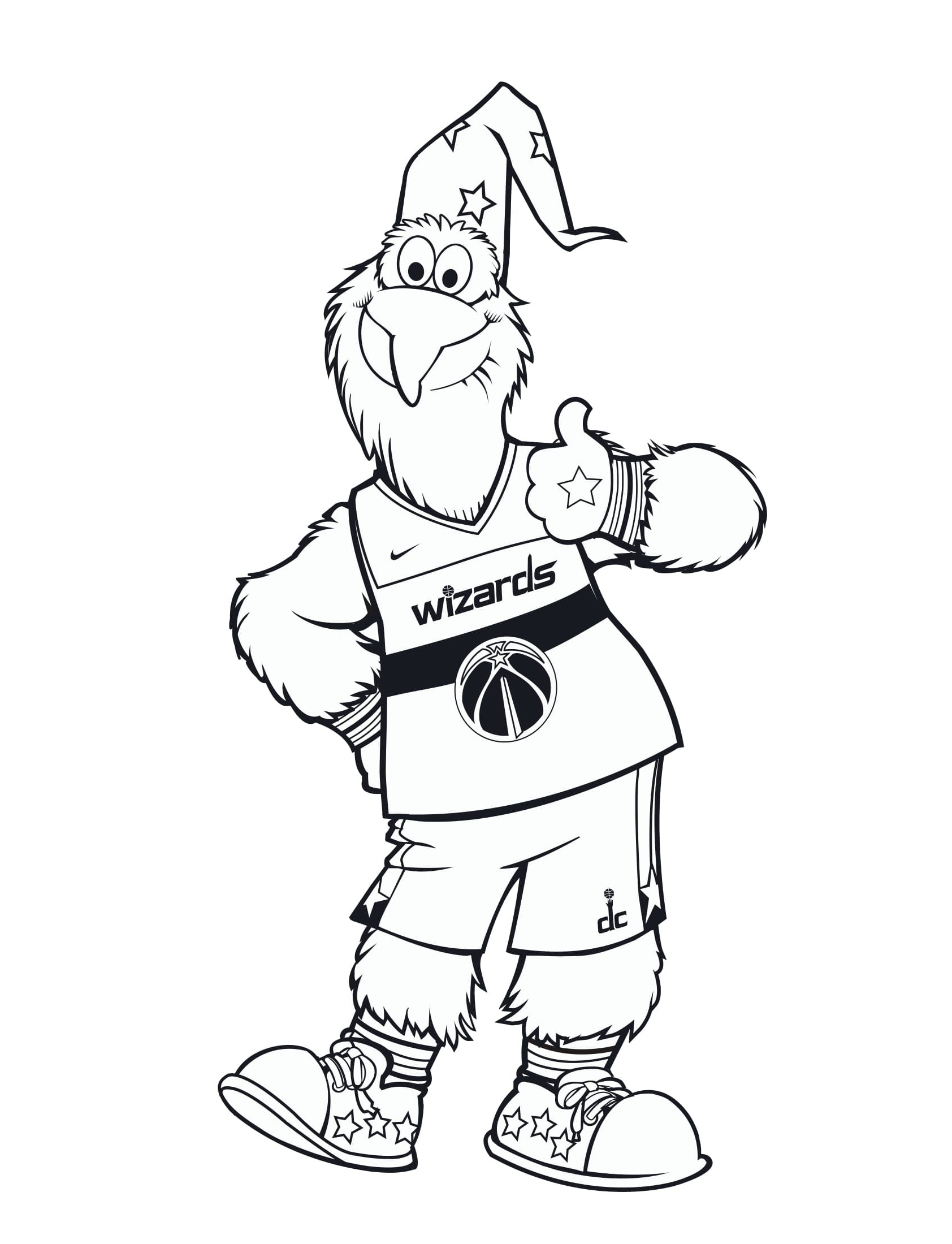 washington wizards mascot coloring pages