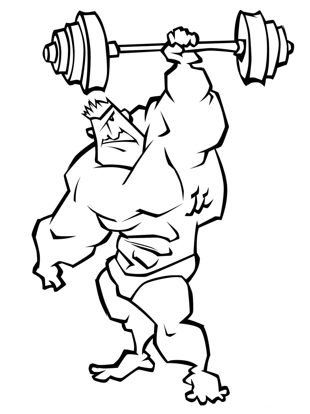 weightlifting coloring pages to print