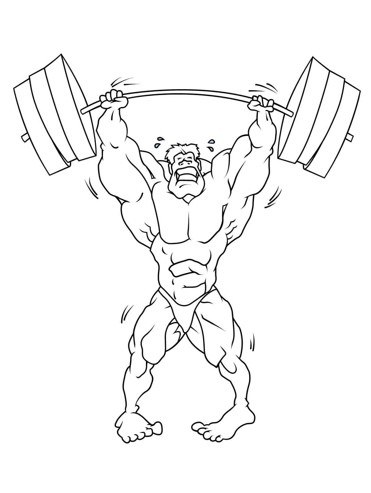 weightlifting coloring pages