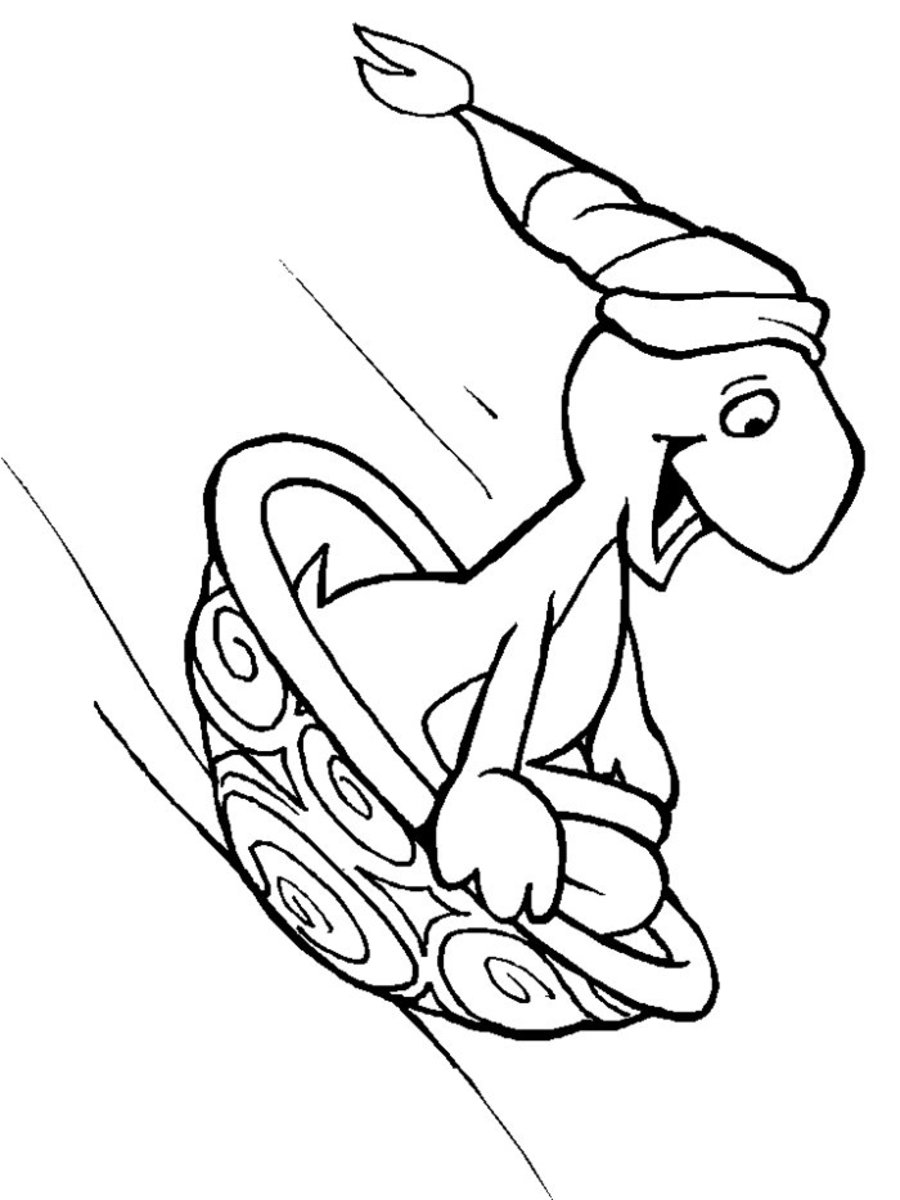 winter sledding coloring pages
