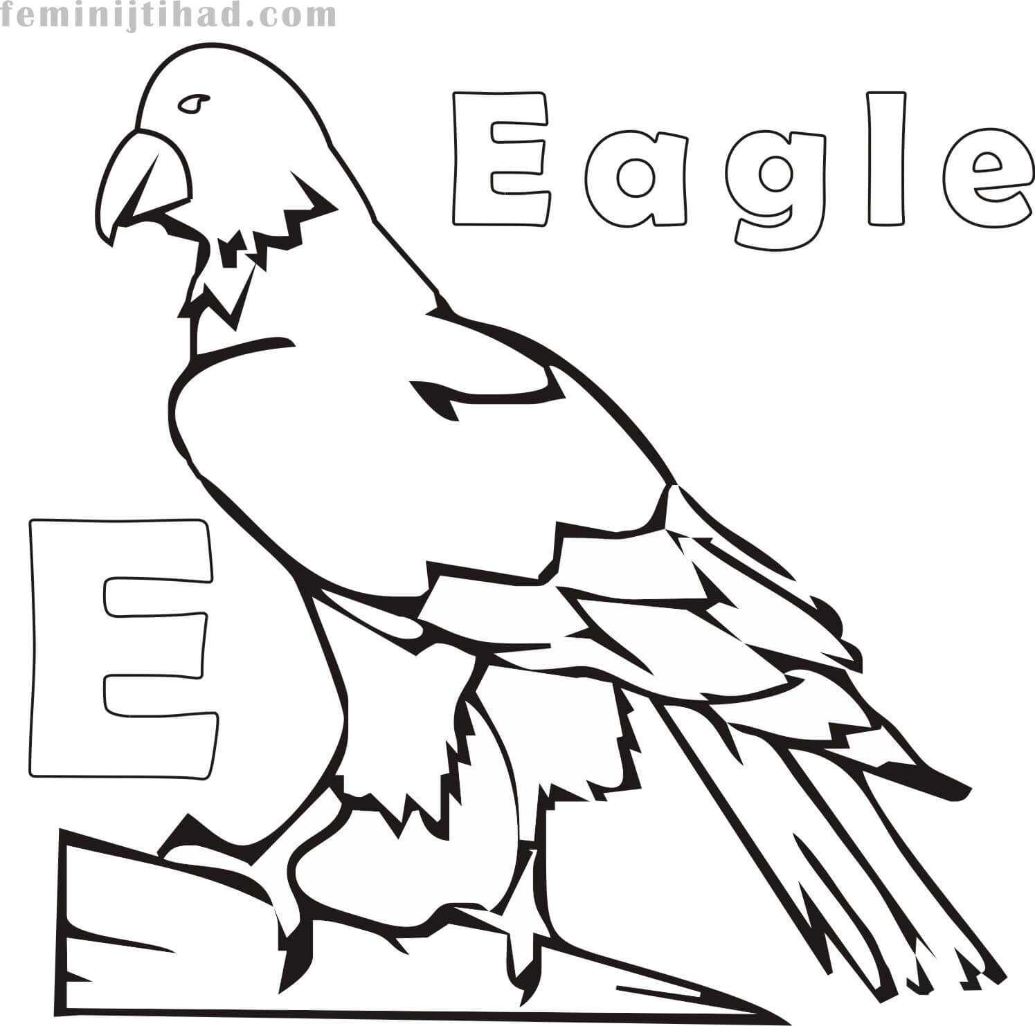 coloring page of an eagle
