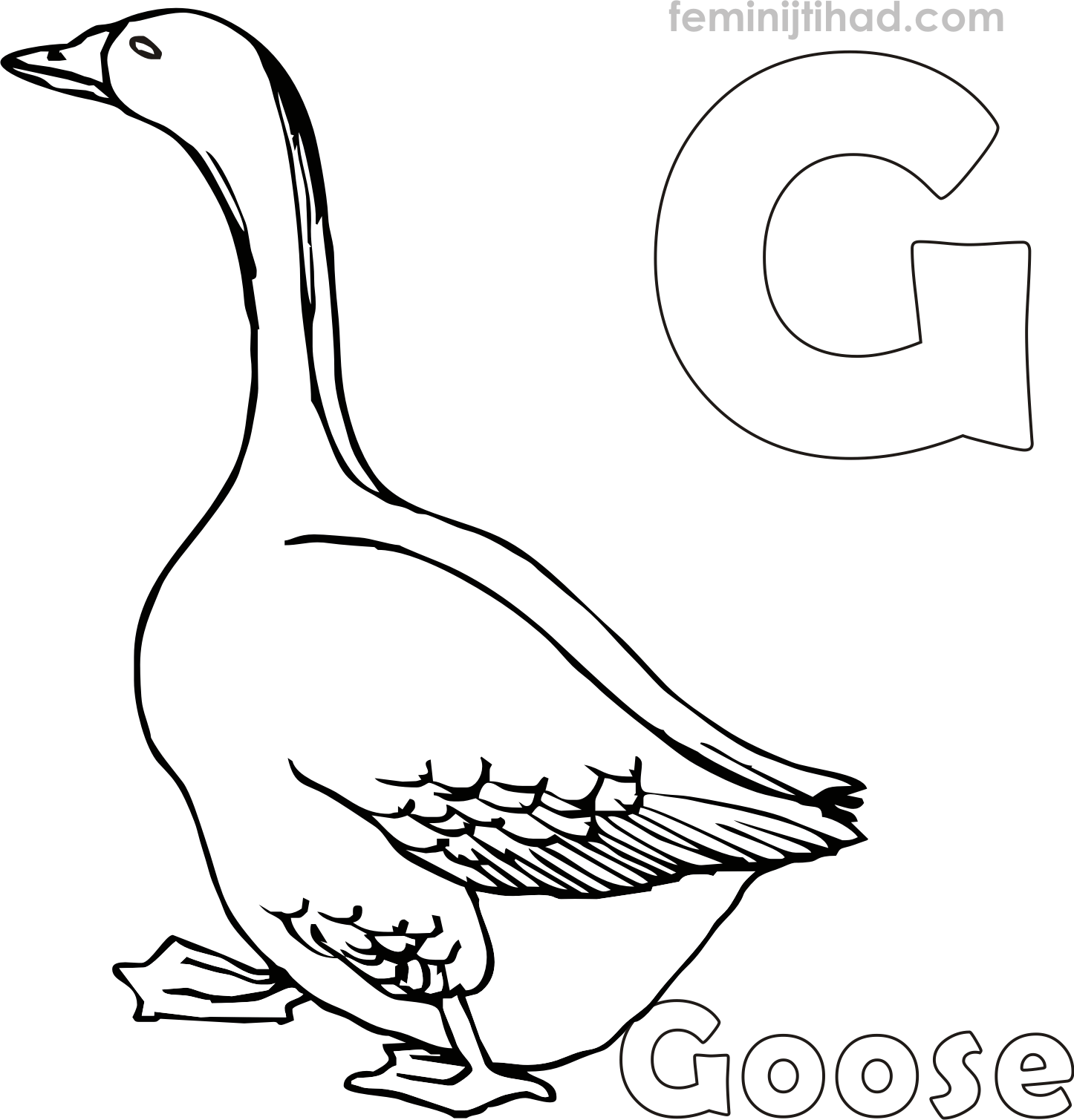 coloring page of mother goose