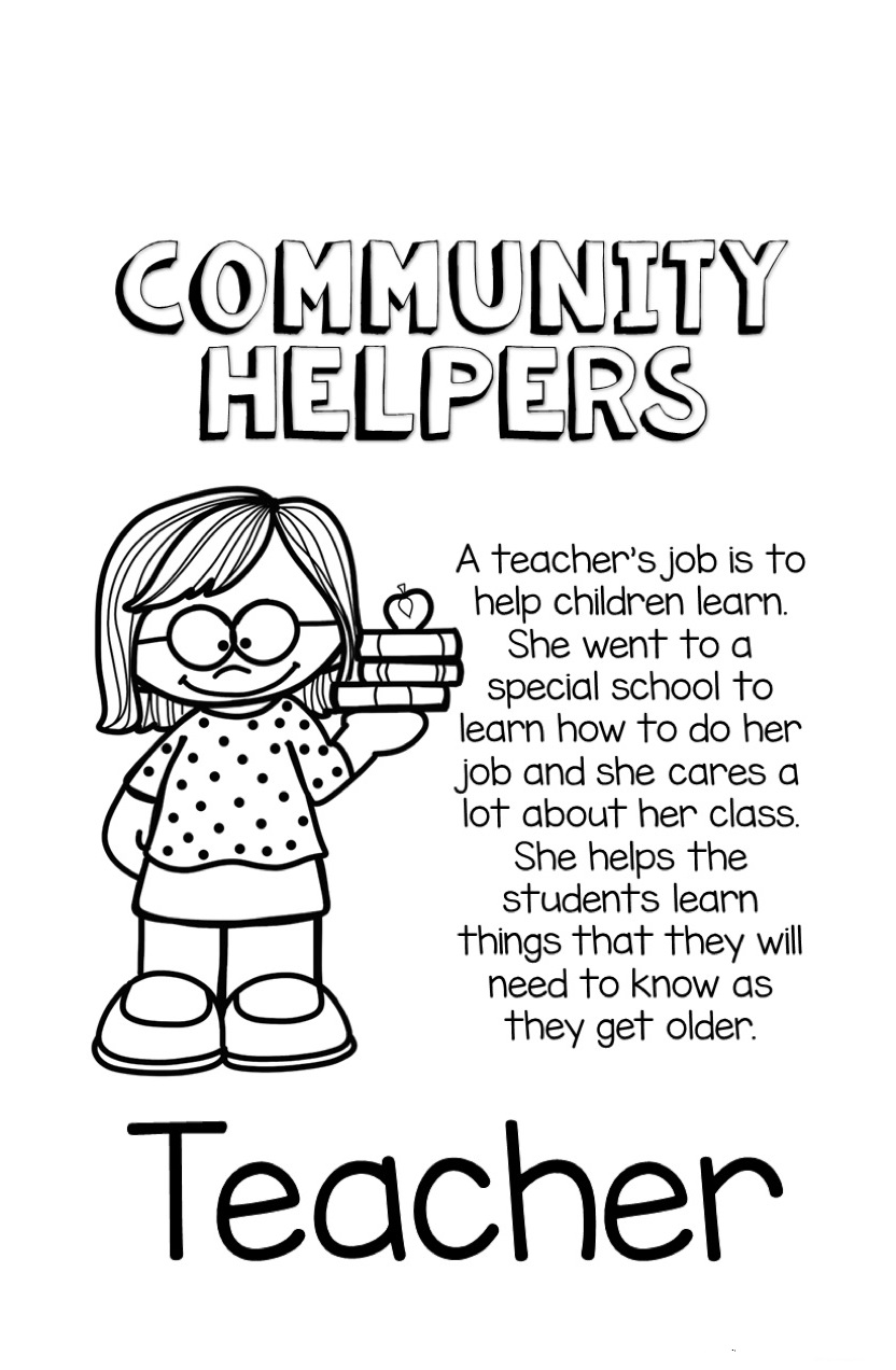 community helpers activity coloring pages