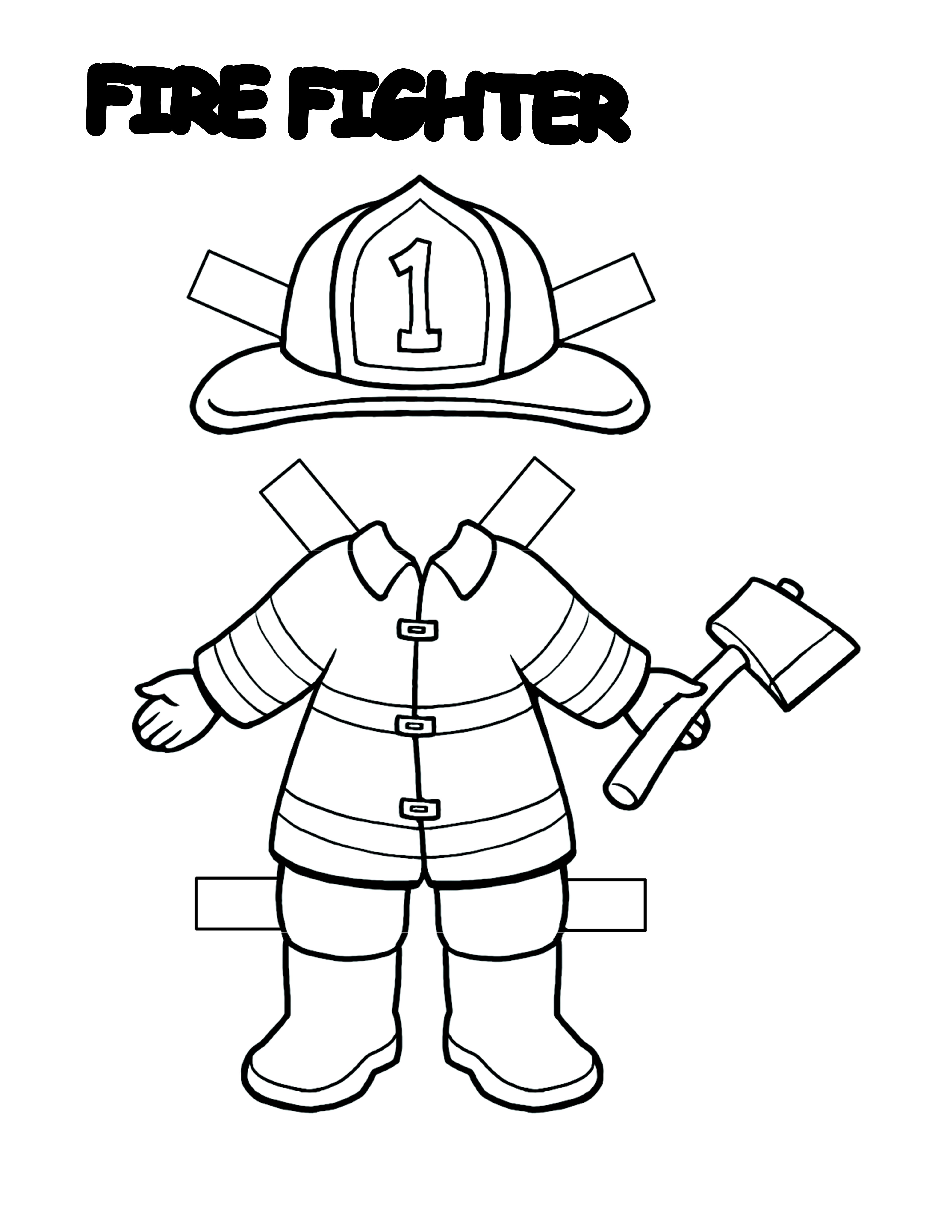 community helpers coloring pages firefighter
