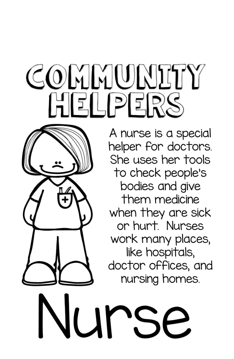 free coloring pages of community helpers