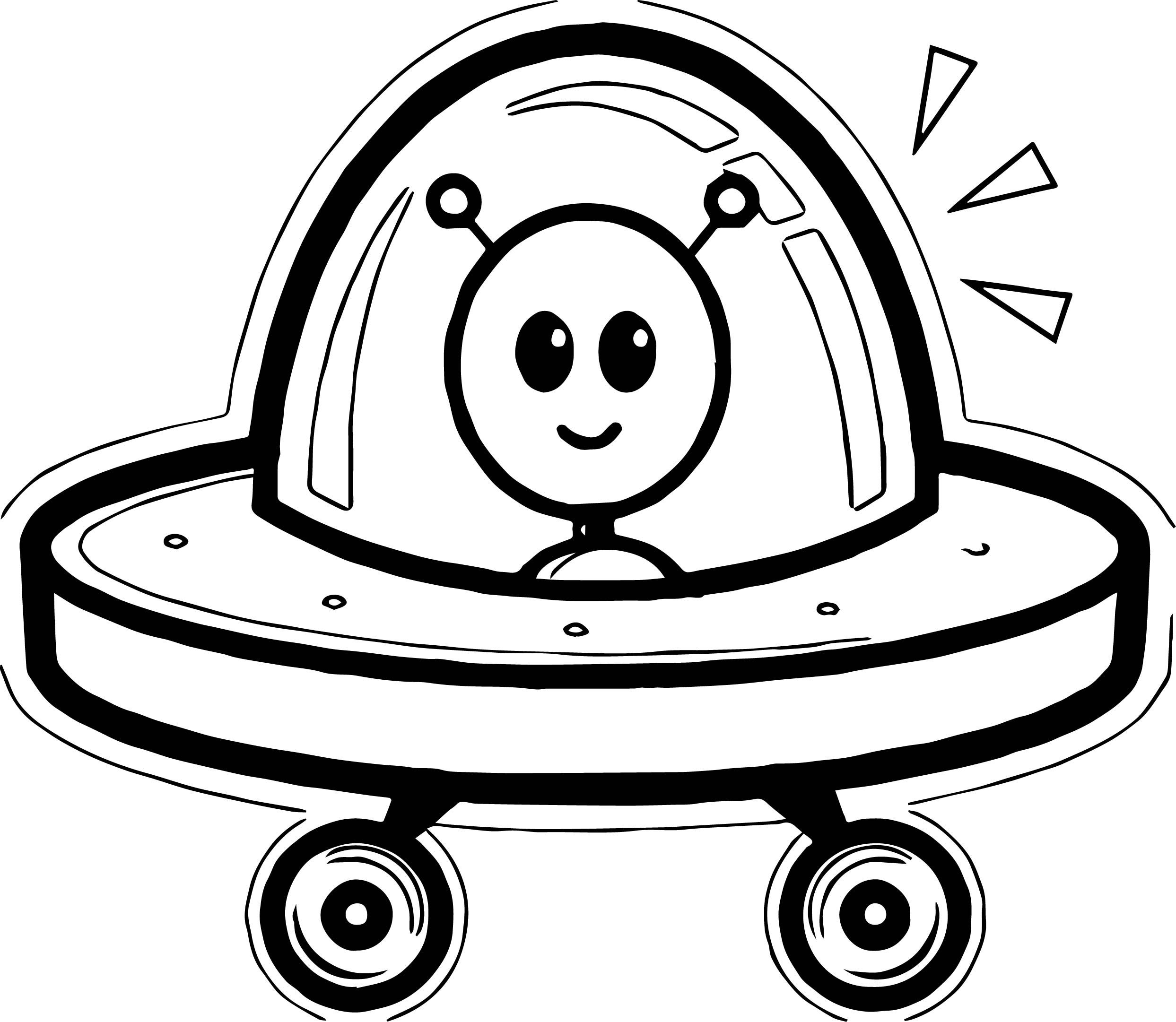 alien spaceship coloring pages