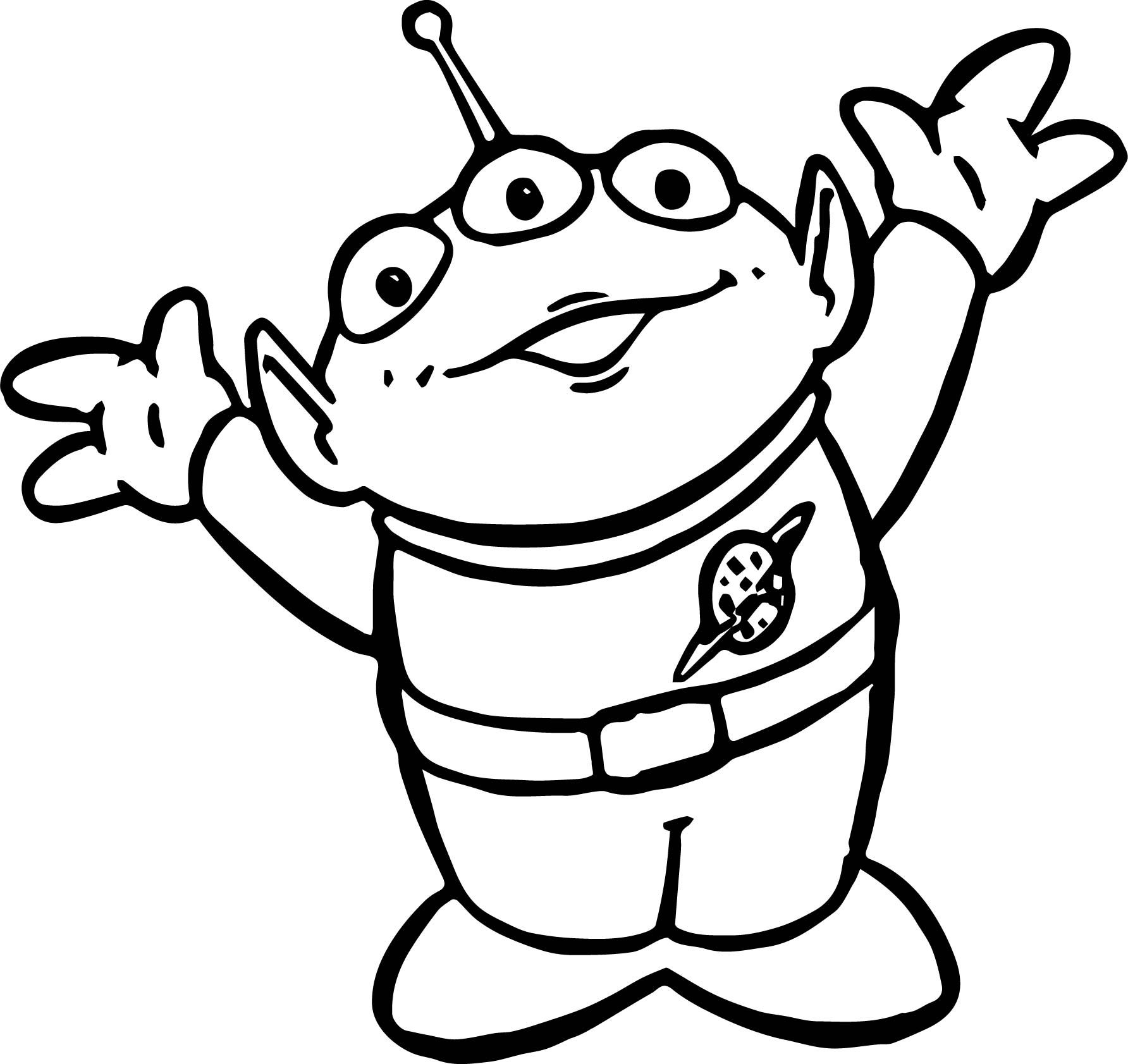 alien toy story coloring pages