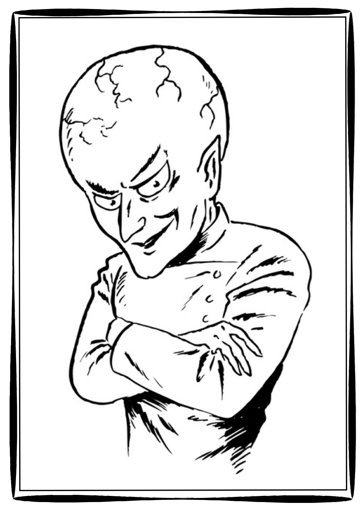 scary alien coloring pages