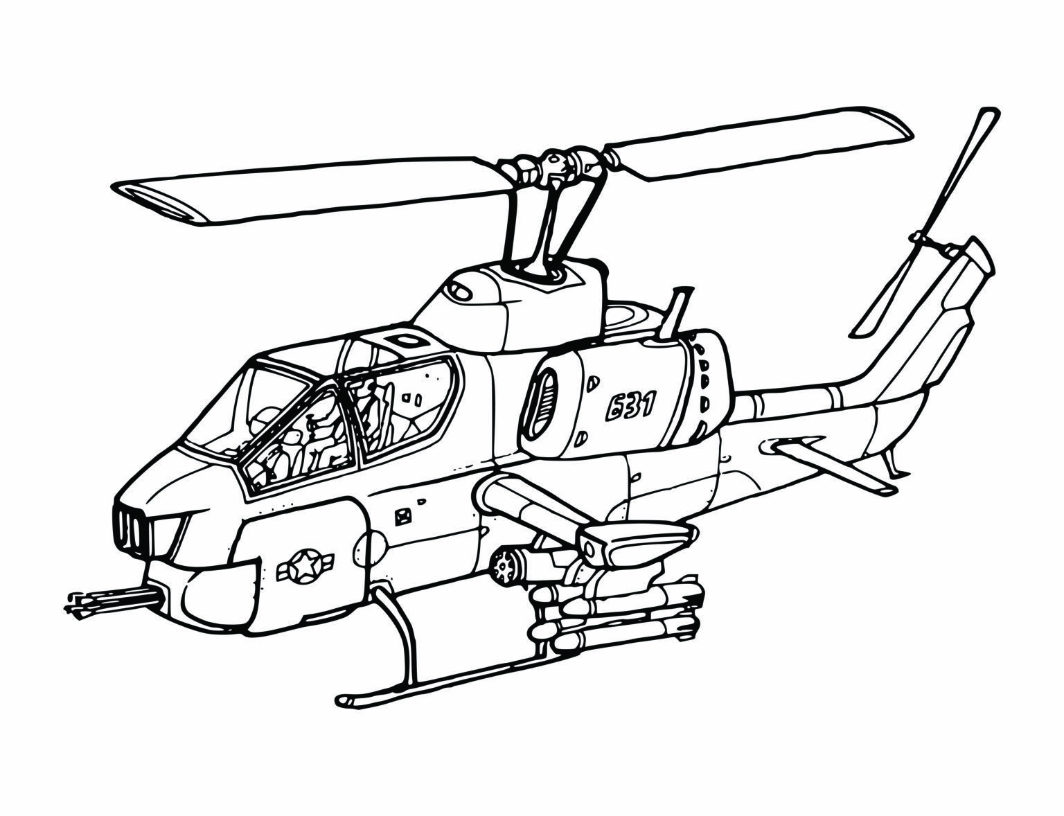 army helicopter coloring pages