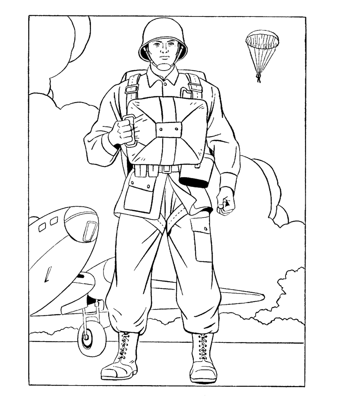 army soldier coloring pages