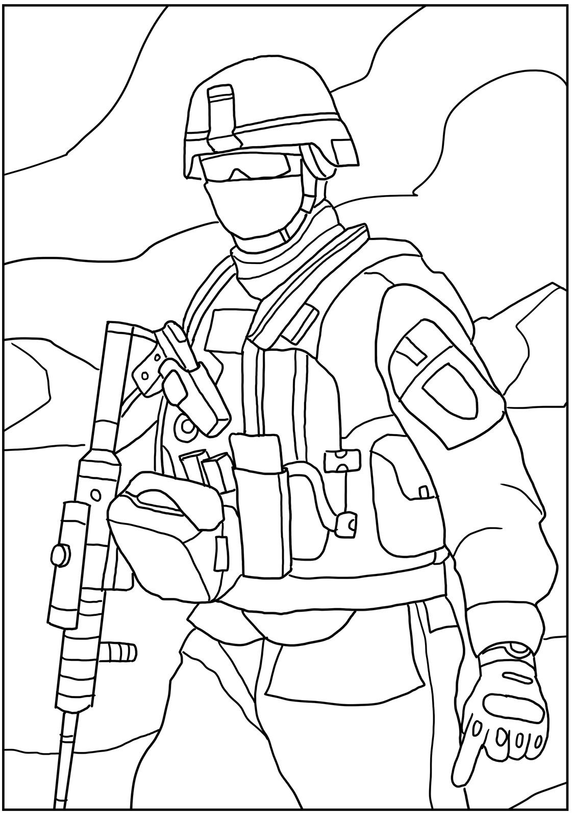 printable army coloring pages