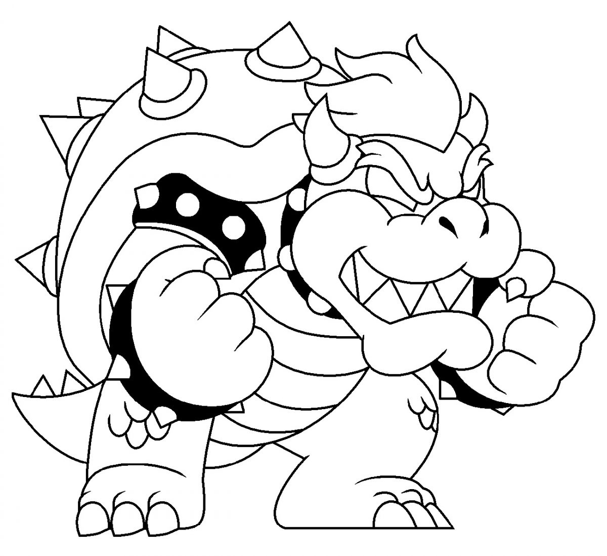 mario coloring pages bowser