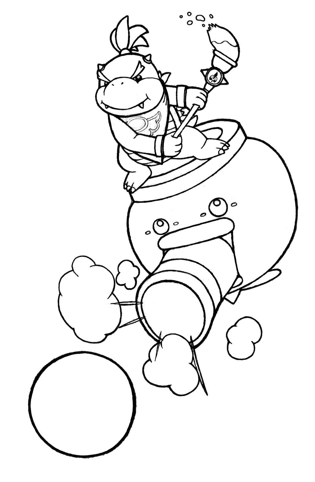 baby bowser coloring pages