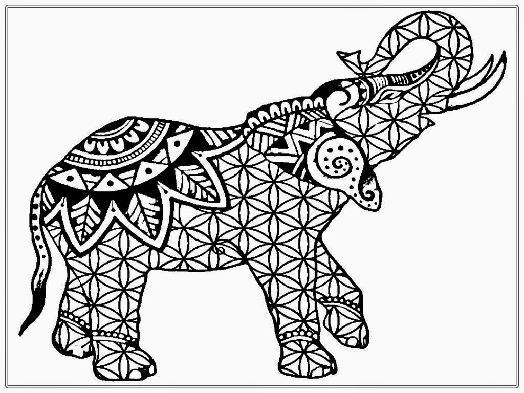 cool elephant coloring pages