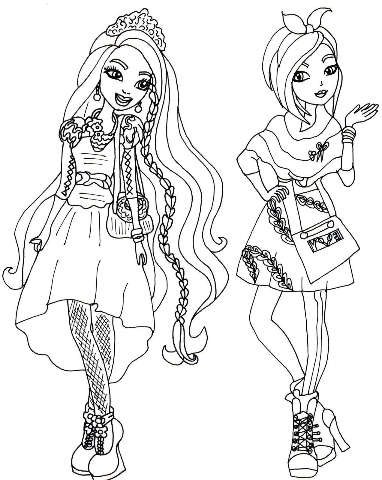 coloring pages ever after high