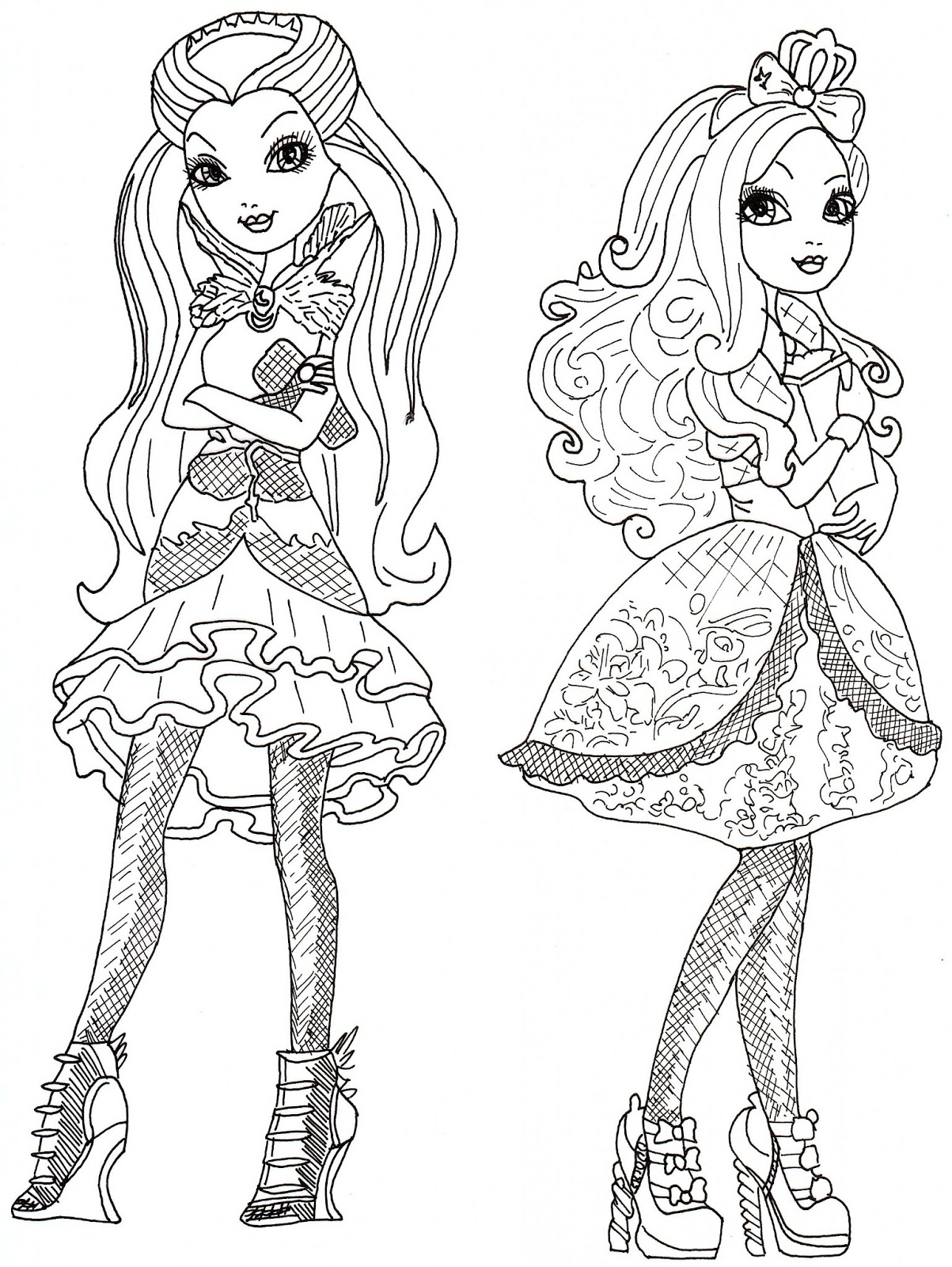 coloring pages of ever after high