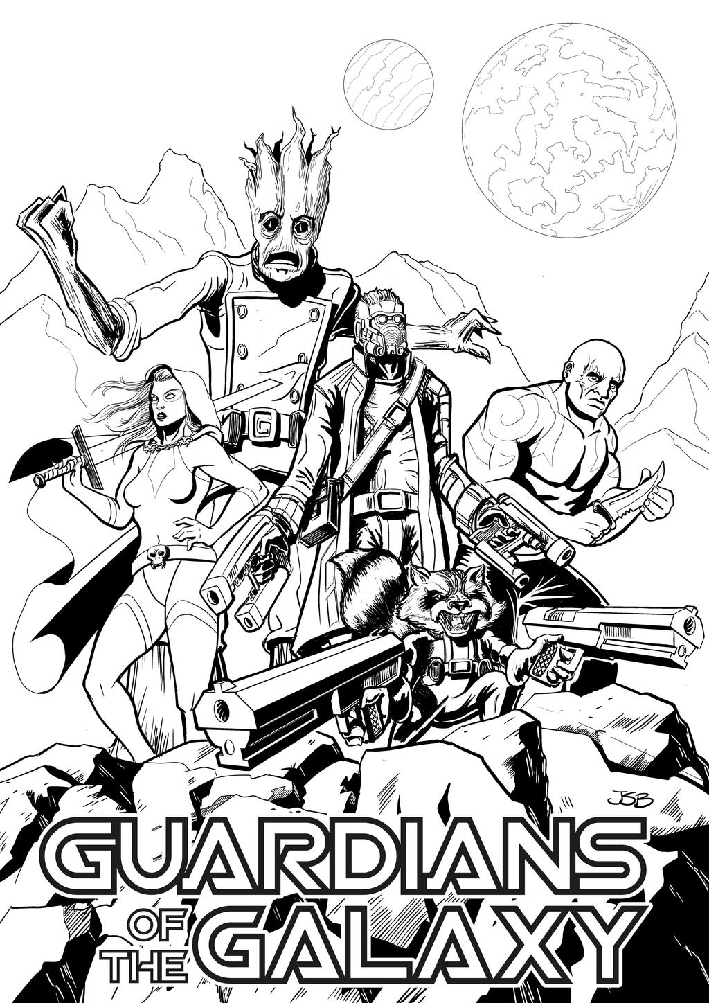 guardians of the galaxy free coloring pages