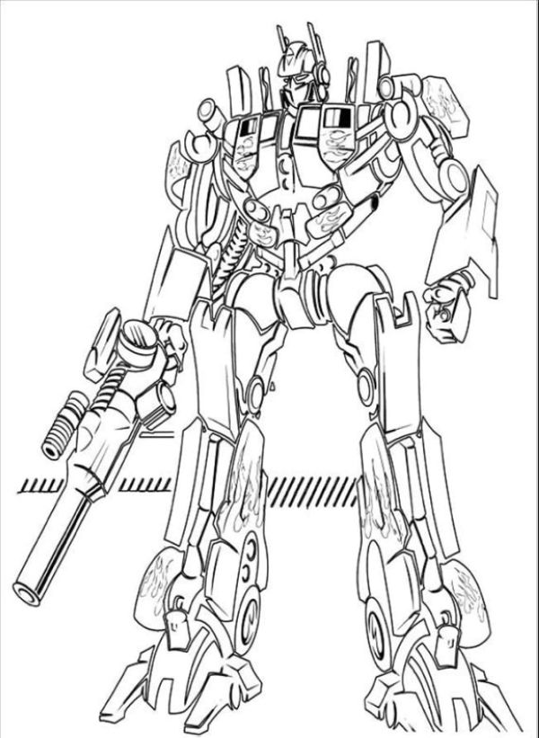 transformers 4 optimus prime coloring pages