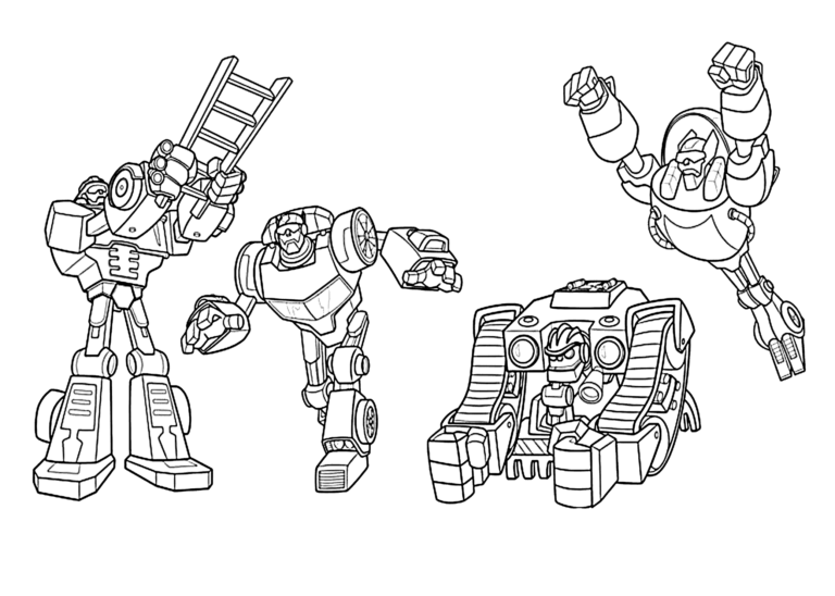 Cool Rescue Bots Coloring Pages Pdf Free Download - Coloringfolder.com