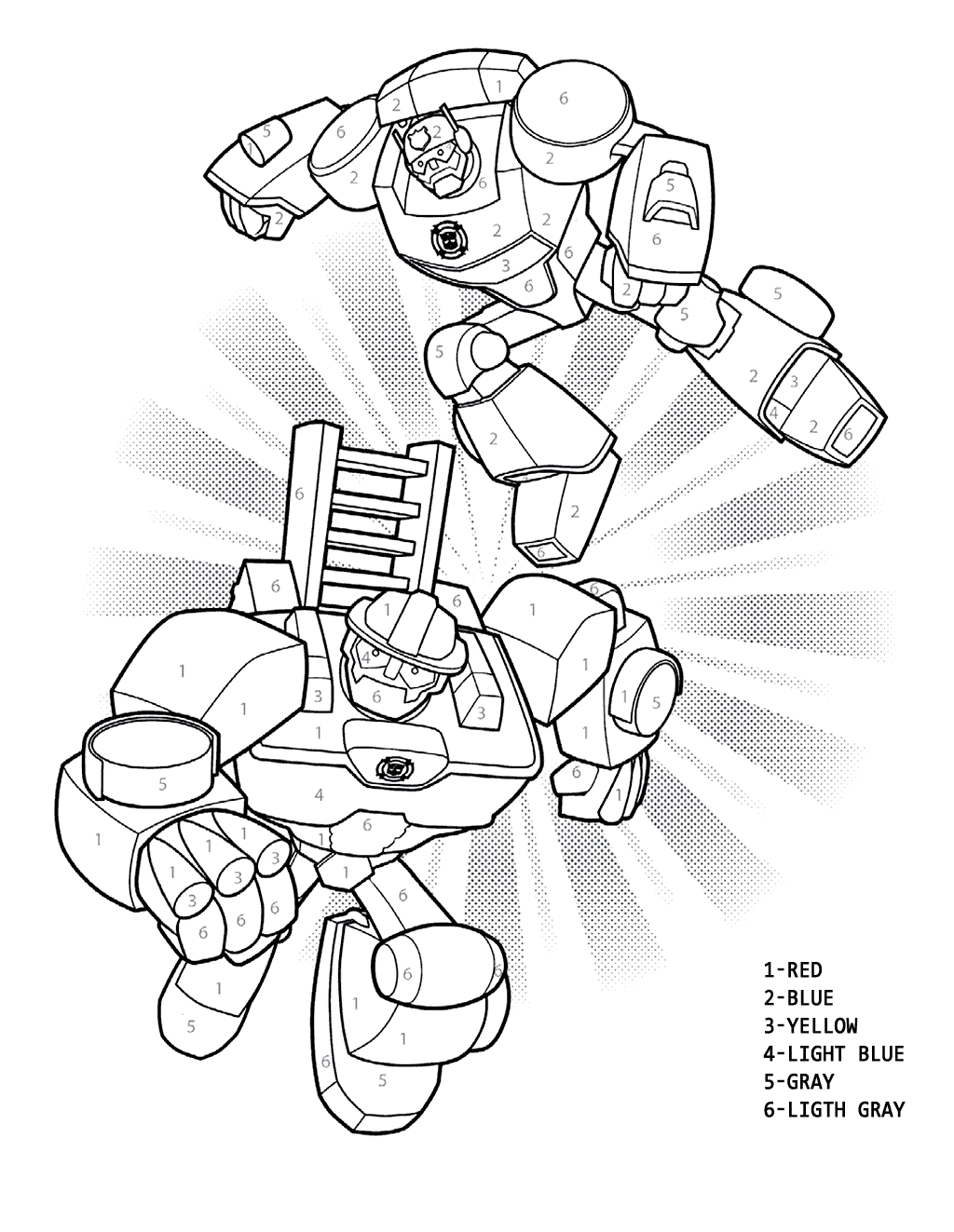 rescue bots printable coloring pages