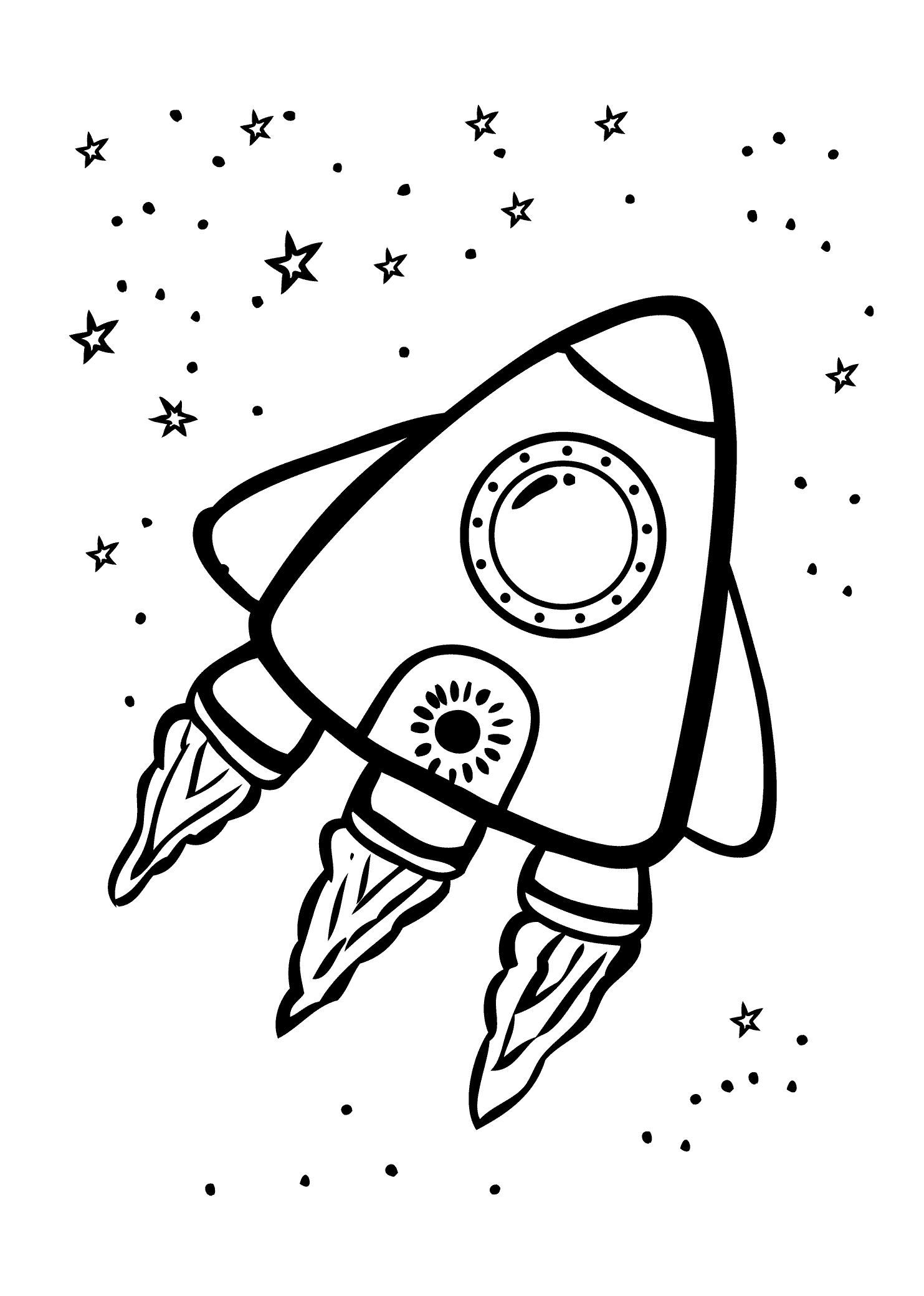 rocket coloring pages free