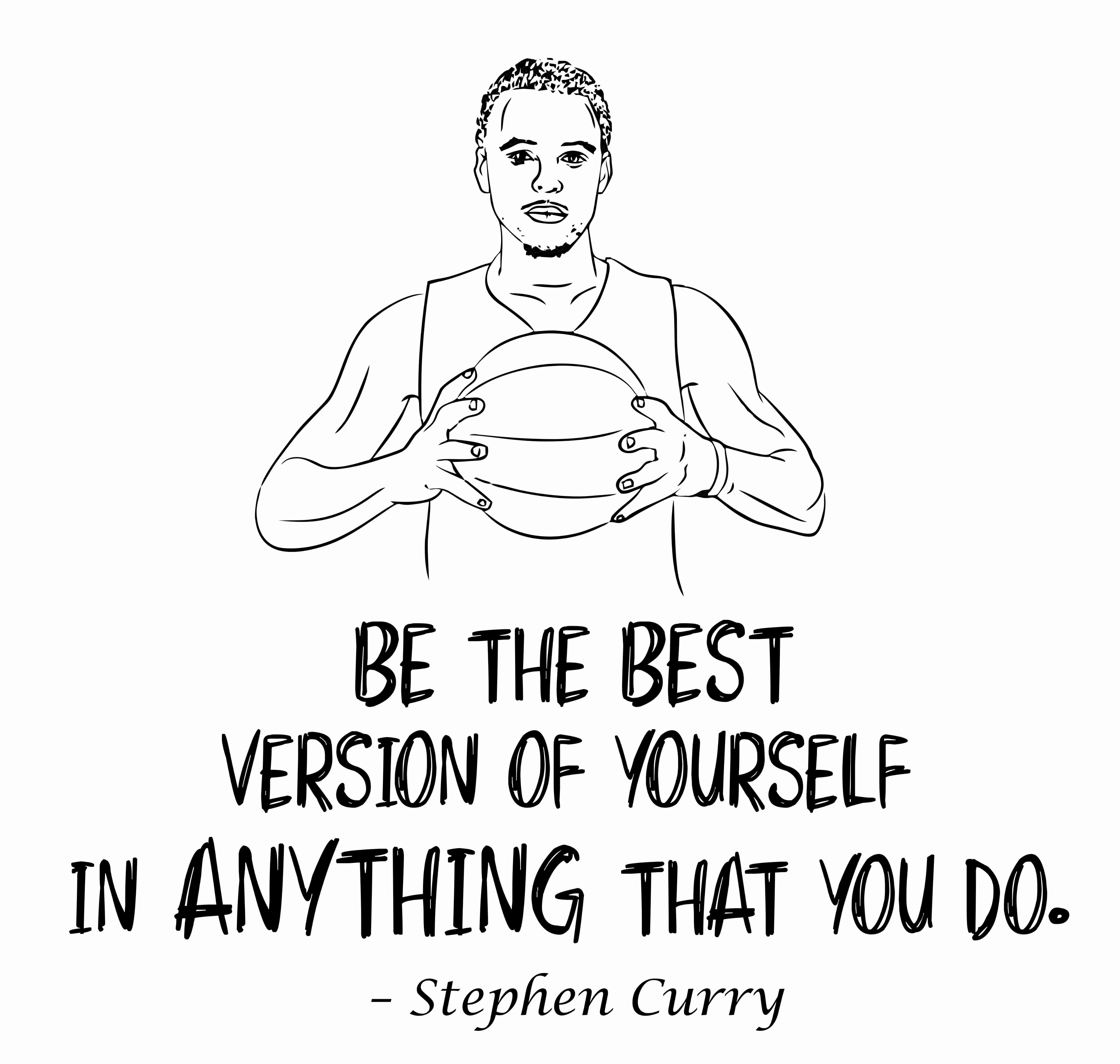 basketball player stephen curry coloring pages