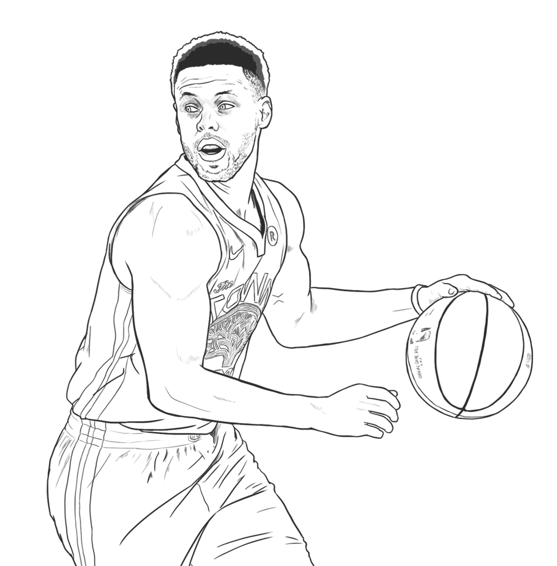 stephen curry coloring pages to print