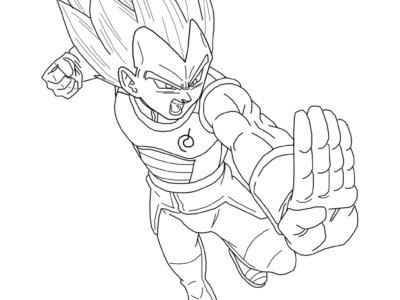 dragon ball z coloring pages of vegeta