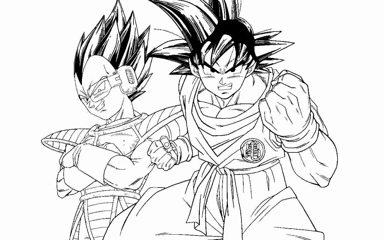 goku and vegeta coloring pages