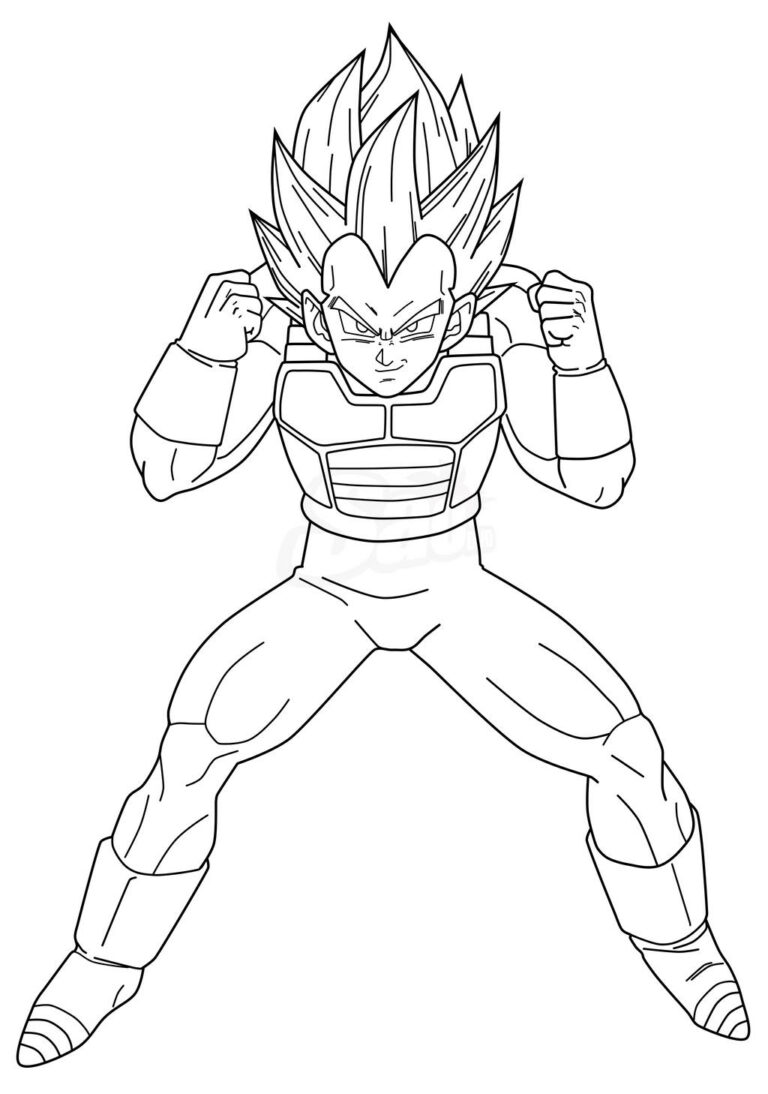 Cool Vegeta Coloring Pages PDF Free - Coloringfolder.com