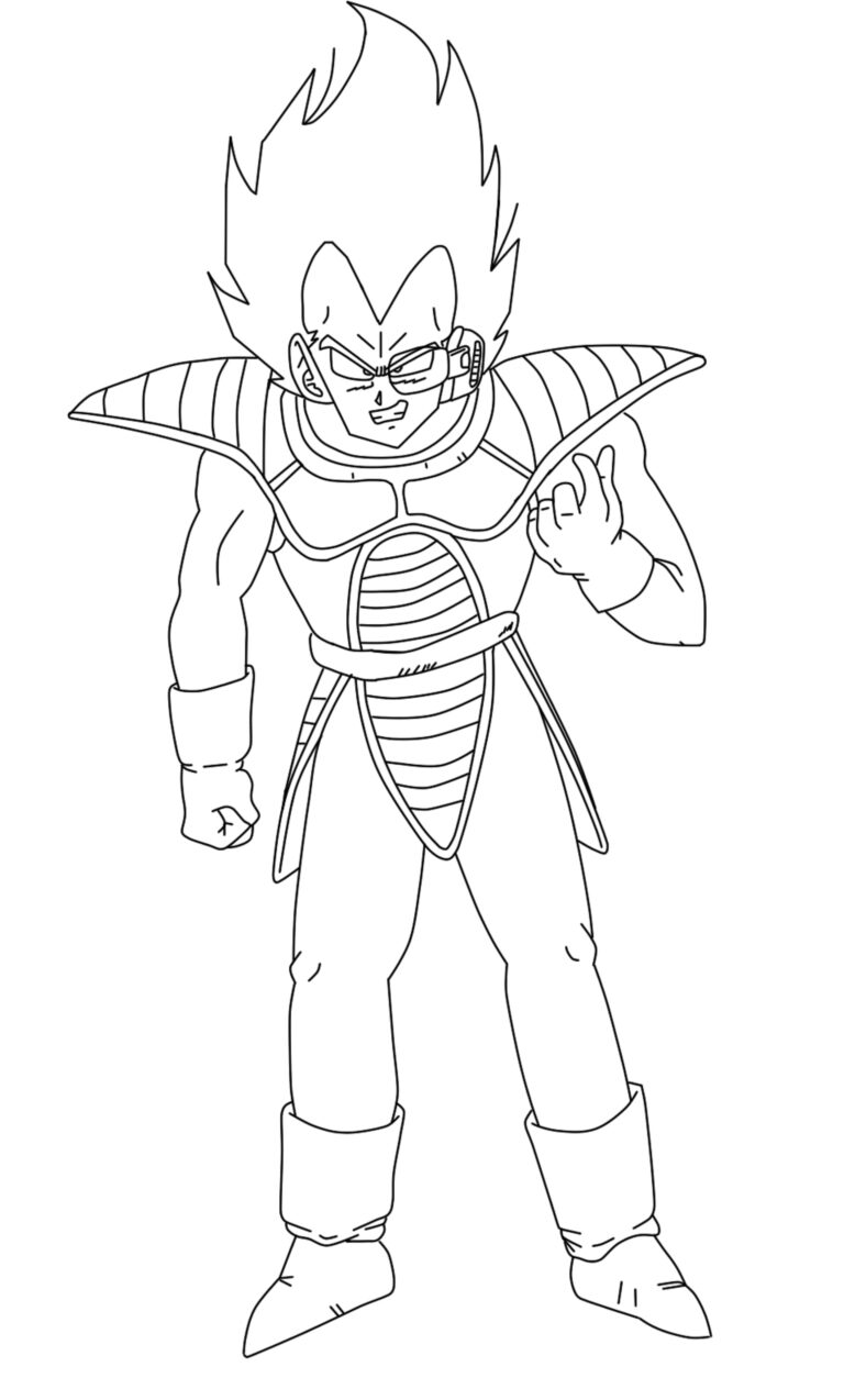 Cool Vegeta Coloring Pages PDF Free - Coloringfolder.com