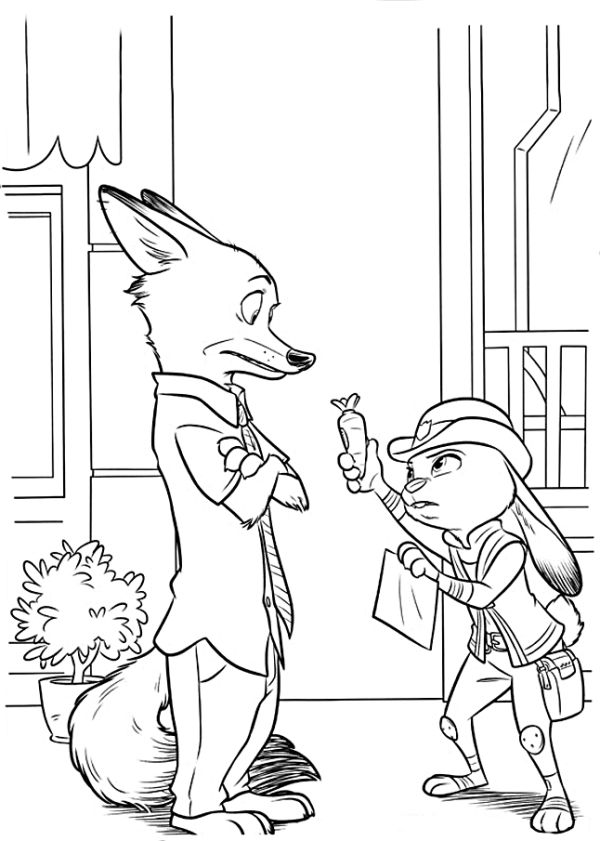 cool zootopia coloring pages