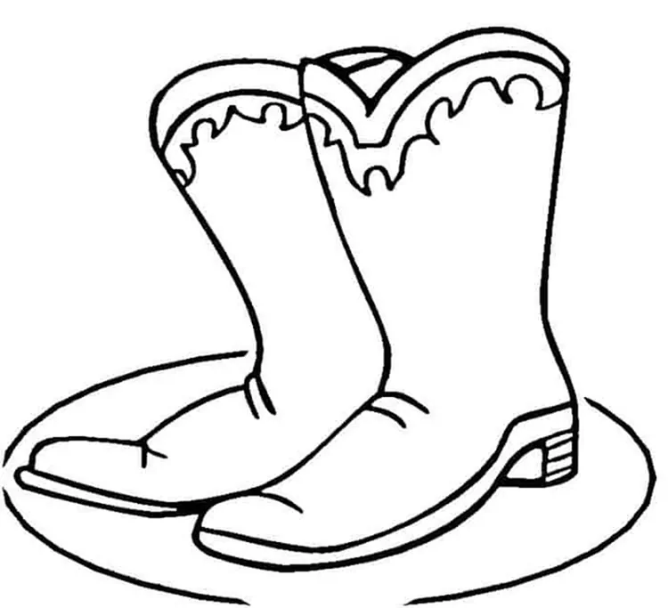 cowboy boots coloring pages