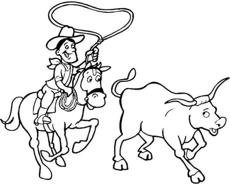 cowboy coloring pages