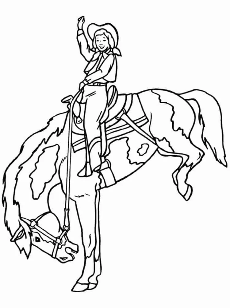 Cowboy Coloring Pages PDF To Print - Coloringfolder.com