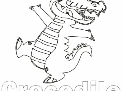 crocodile coloring in pages