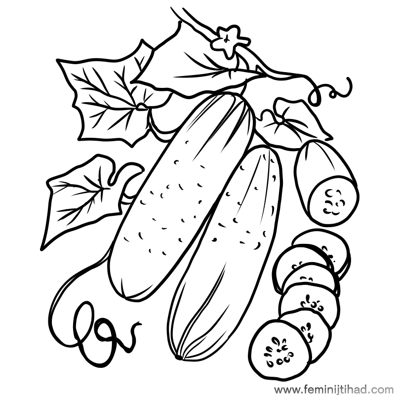 cucumber coloring page