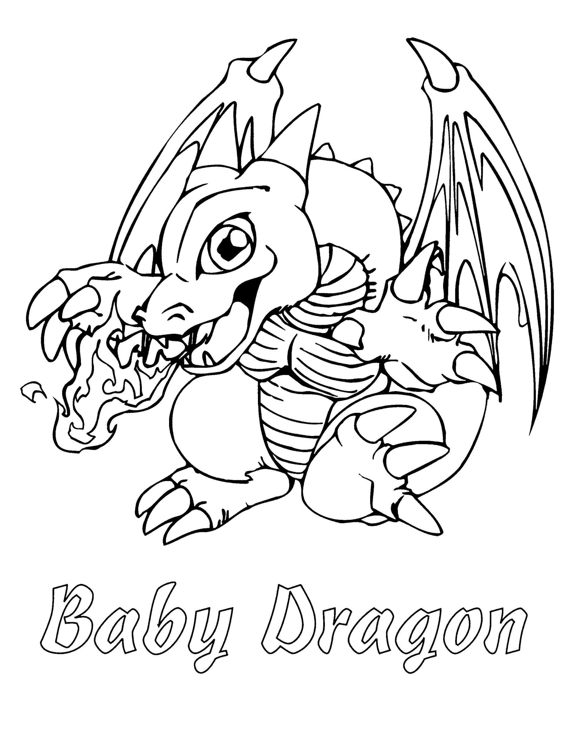 baby dragon coloring pages menu